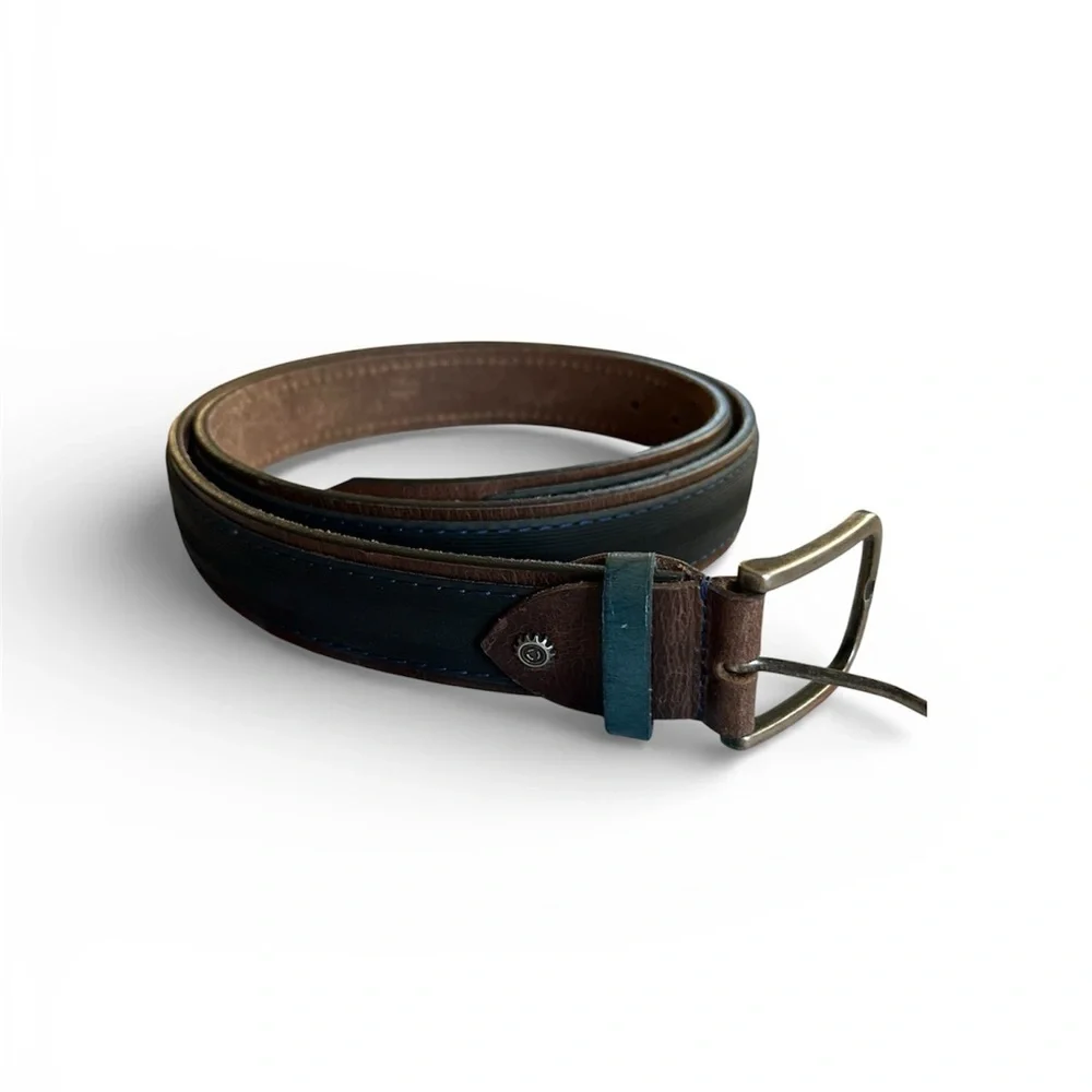 CYCLED Supercorsa Upcycled Bike Tire & Leather Belt - Made in Italy SZ 46